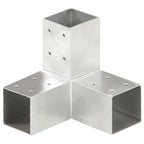 Connettori per Pali a Forma di Y Metallo Zincato 71x71 mm - 4 Pezzi