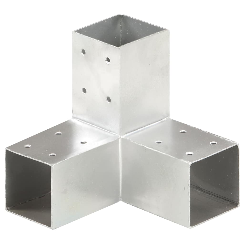 Connettori per Pali a Forma di Y Metallo Zincato 71x71 mm - 4 Pezzi