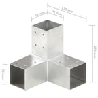 Connettori per Pali a Forma di Y Metallo Zincato 71x71 mm - 4 Pezzi