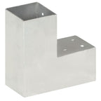 Connettore per Pali a Forma di L in Metallo Zincato 81x81 mm