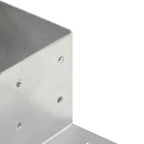 Connettori per Pali a Forma di L 4 pz Metallo Zincato 81x81 mm