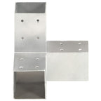 Connettori per Pali a Forma di Y 4 pz Metallo Zincato 81x81 mm