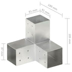 Connettori per Pali a Forma di Y 4 pz Metallo Zincato 81x81 mm