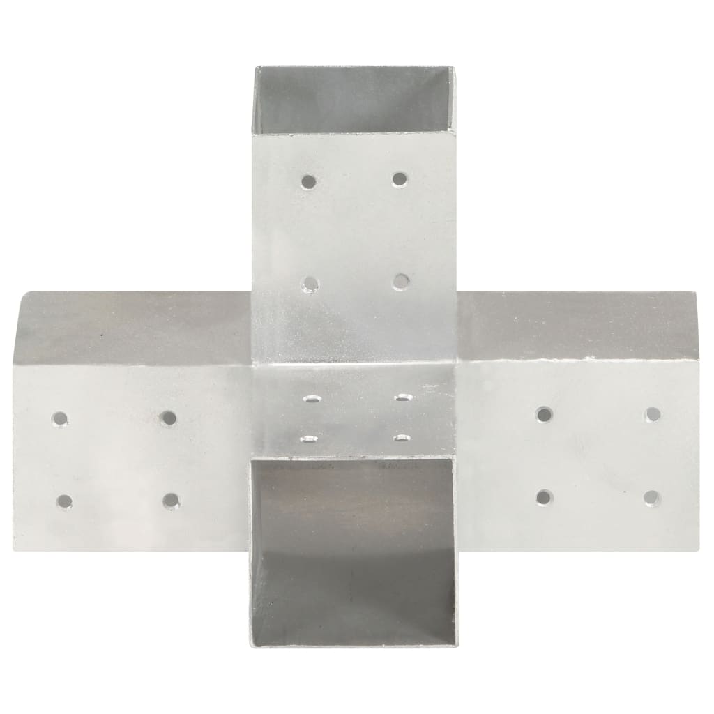 Connettore per Pali a Forma di X in Metallo Zincato 81x81 mm