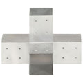 Connettore per Pali a Forma di X in Metallo Zincato 81x81 mm