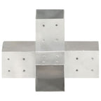 Connettore per Pali a Forma di X in Metallo Zincato 81x81 mm