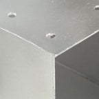 Connettori per Pali a Forma di X 4 pz Metallo Zincato 81x81 mm