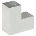 Connettore per Pali a Forma di L in Metallo Zincato 91x91 mm