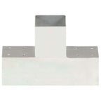 Connettori per Pali a Forma di T 4 pz Metallo Zincato 91x91 mm