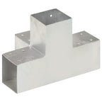 Connettori per Pali a Forma di X 4 pz in Metallo Zincato 91x91 mm