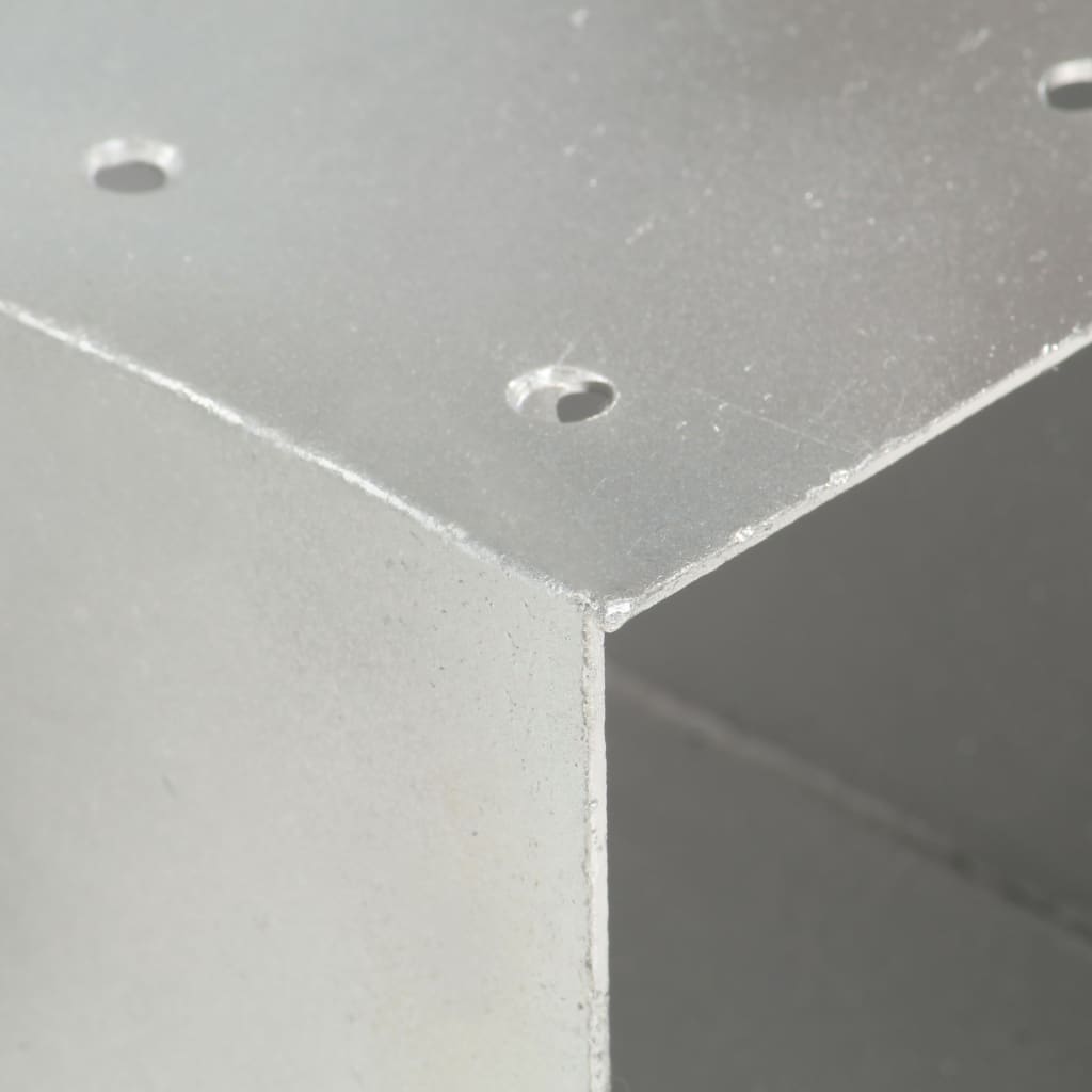 Connettori per Pali a Forma di X 4 pz in Metallo Zincato 91x91 mm