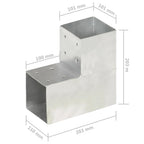 Connettore per Pali a Forma di L in Metallo Zincato 101x101 mm