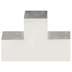 Connettori Pali a Forma di T 4 pz Metallo Zincato 101x101 mm