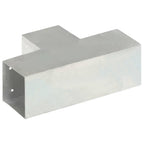 Connettori Pali a Forma di T 4 pz Metallo Zincato 101x101 mm