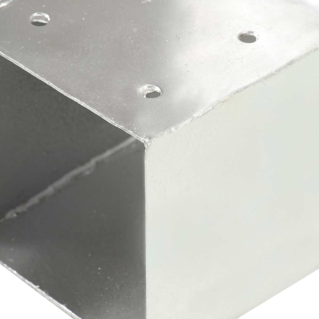 Connettori Pali a Forma di T 4 pz Metallo Zincato 101x101 mm