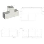 Connettori Pali a Forma di T 4 pz Metallo Zincato 101x101 mm