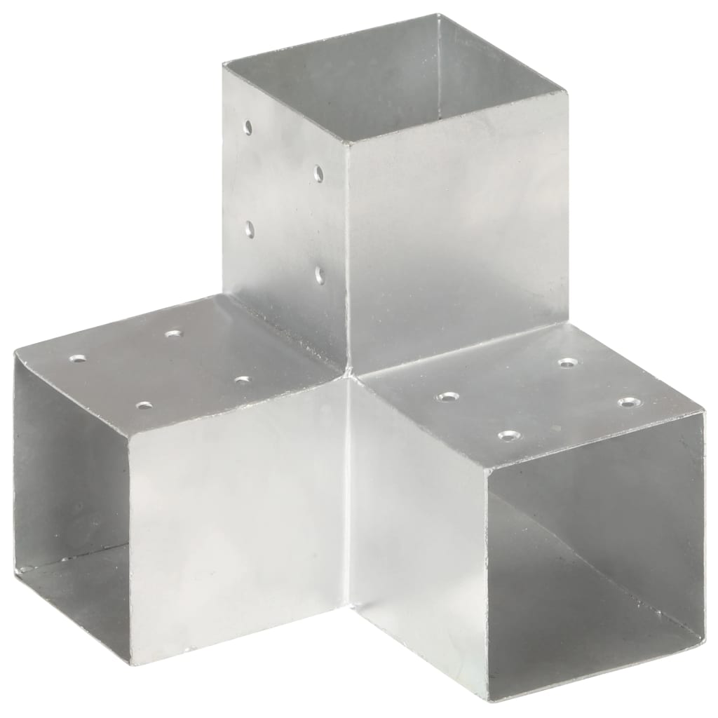 Connettori Pali a Forma di Y 4 pz Metallo Zincato 101x101 mm