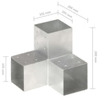 Connettori Pali a Forma di Y 4 pz Metallo Zincato 101x101 mm