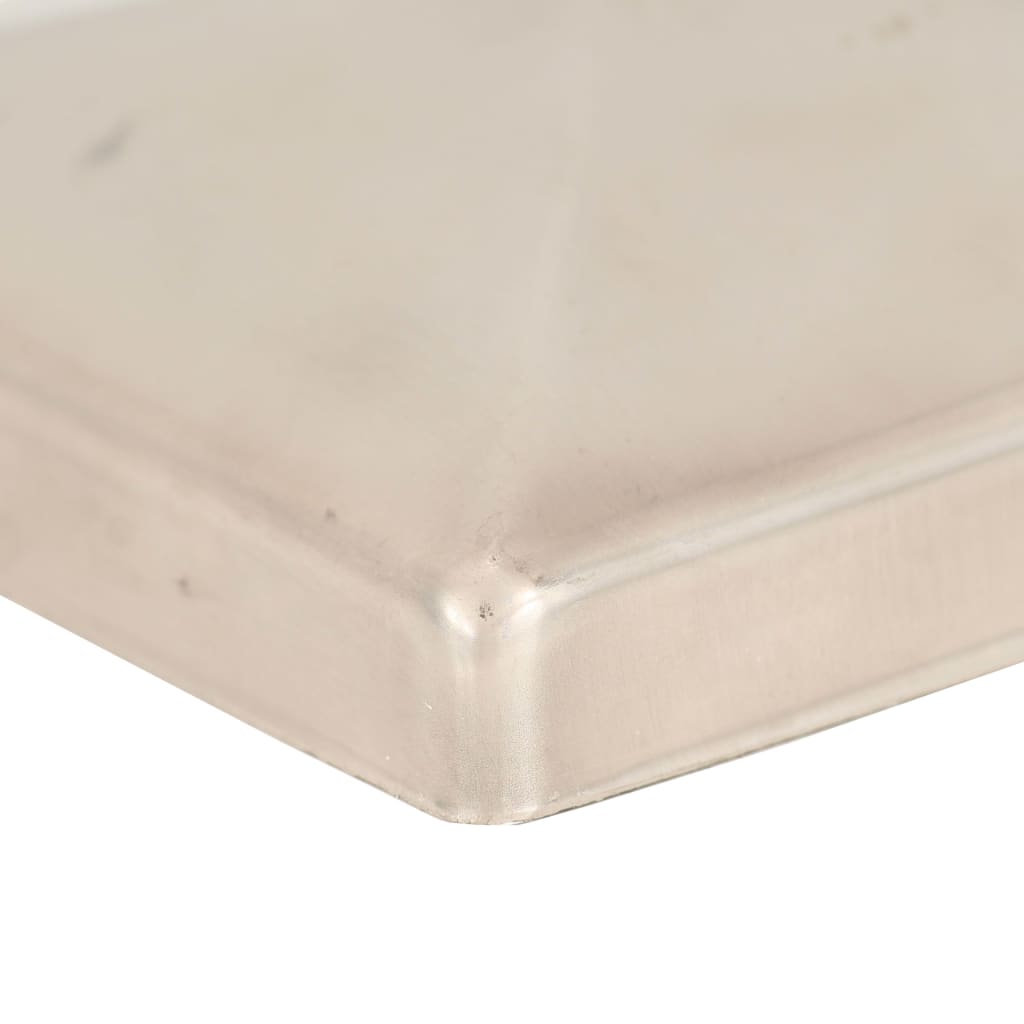 Tappi per Pali a Piramide 6 pz Acciaio Inox 81x81 mm