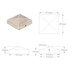 Tappi per Pali a Piramide 6 pz Acciaio Inox 81x81 mm