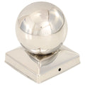 Tappi per Pali 6 pz Estremità a Globo Acciaio Inox 91x91 mm