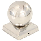 Tappi per Pali 6 pz Estremità a Globo Acciaio Inox 91x91 mm