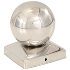 Tappi per Pali 6 pz Estremità a Globo Acciaio Inox 91x91 mm