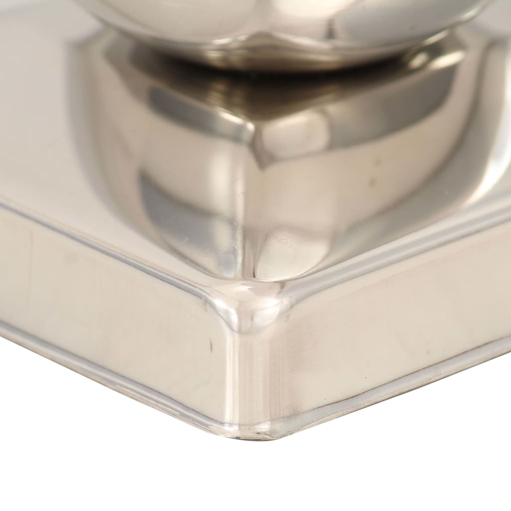 Tappi per Pali 6 pz Estremità a Globo Acciaio Inox 91x91 mm