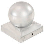 Tappi per Pali 6 pz Estremità a Globo Metallo Zincato 91x91 mm