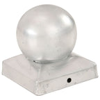 Tappi per Pali 6 pz Estremità a Globo Metallo Zincato 91x91 mm