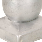 Tappi per Pali 6 pz Estremità a Globo Metallo Zincato 91x91 mm