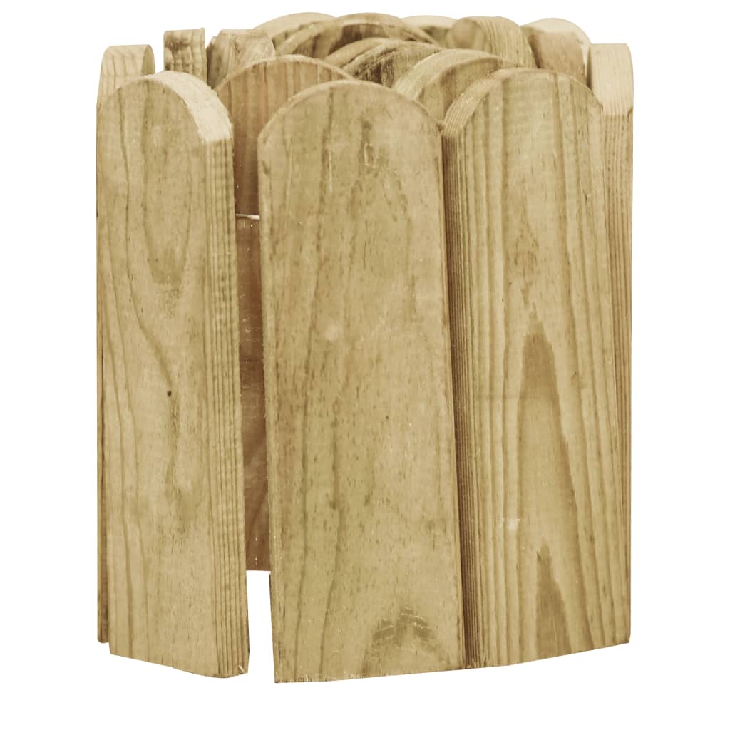 Rotolo di Bordura Verde 120 cm in Legno di Pino Impregnato