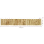 Rotolo di Bordura Verde 120 cm in Legno di Pino Impregnato