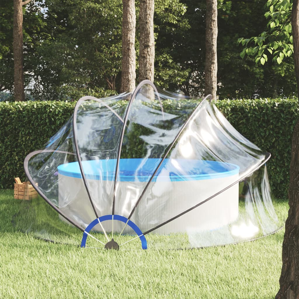 Cupola per Piscina 440x220 cm in PVC e Fibra di Vetro