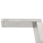 Doccia da Esterno con Piatto in WPC e Acciaio Inossidabile - Altezza 210 cm