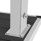 Doccia da Esterno con Piatto in WPC e Acciaio Inossidabile 210 cm