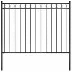 Recinzione da giardino ASSEN in acciaio 1,7x1,2 m nera