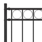 Recinzione da giardino ASSEN in acciaio 1,7x1,2 m nera