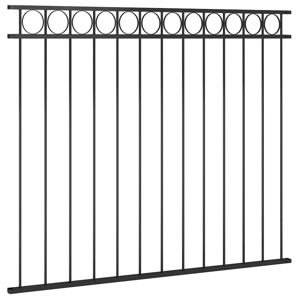 Pannello di recinzione ASSEN in acciaio verniciato 1,7x1,5 m Nero