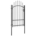 Cancello da Giardino Woerden in Acciaio 1x1,7 m Nero