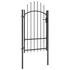 Cancello da Giardino Woerden in Acciaio 1x1,7 m Nero