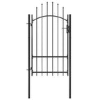 Cancello da Giardino Woerden in Acciaio 1x1,7 m Nero