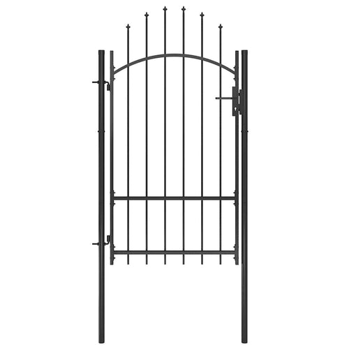 Cancello da Giardino Woerden in Acciaio 1x1,7 m Nero