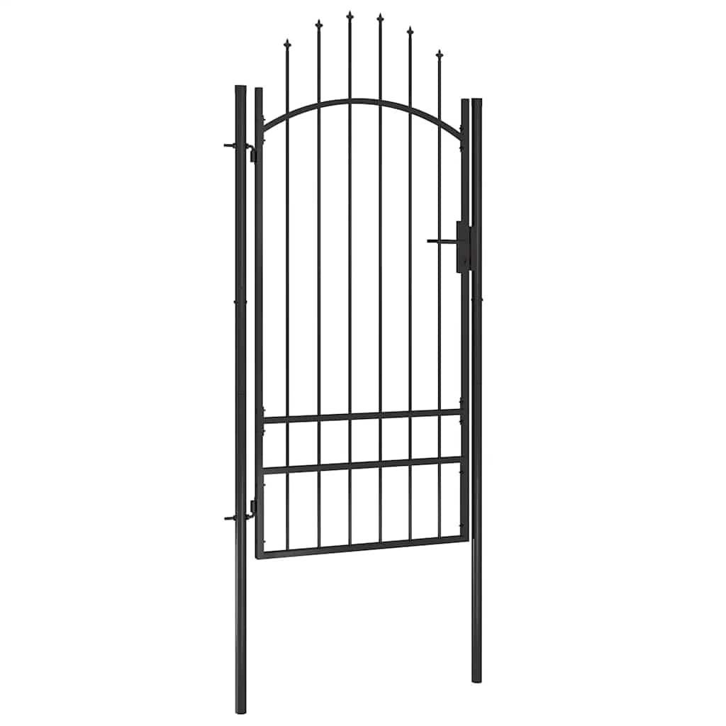 Cancello da Giardino Woerden in Acciaio 1x2 m Nero