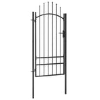 Cancello da Giardino Woerden in Acciaio 1x2 m Nero