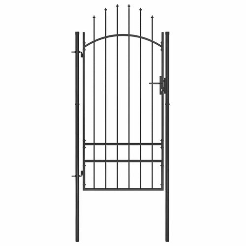 Cancello da Giardino Woerden in Acciaio 1x2 m Nero