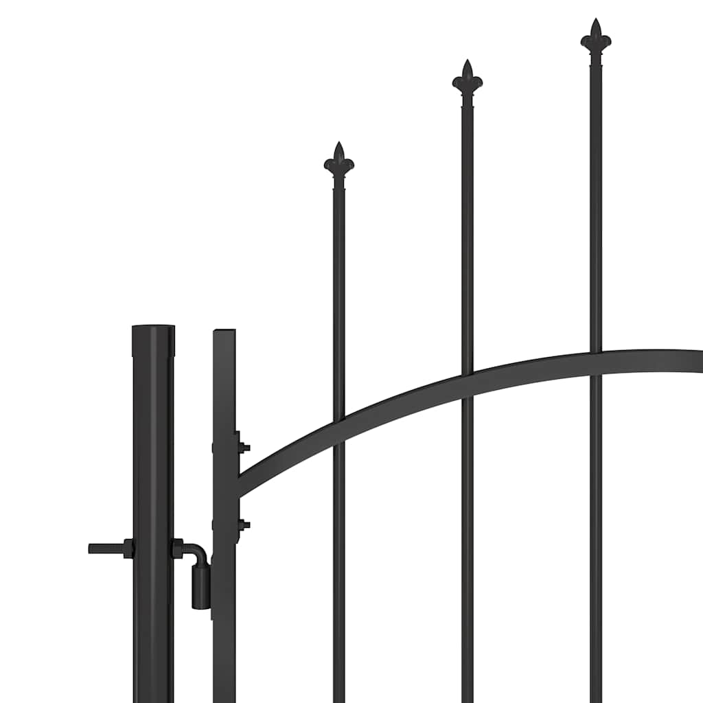 Cancello da Giardino Woerden in Acciaio 1x2 m Nero