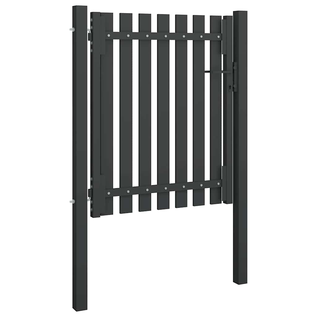 Cancello per Recinzione da Giardino in Acciaio 100x100 cm Antracite