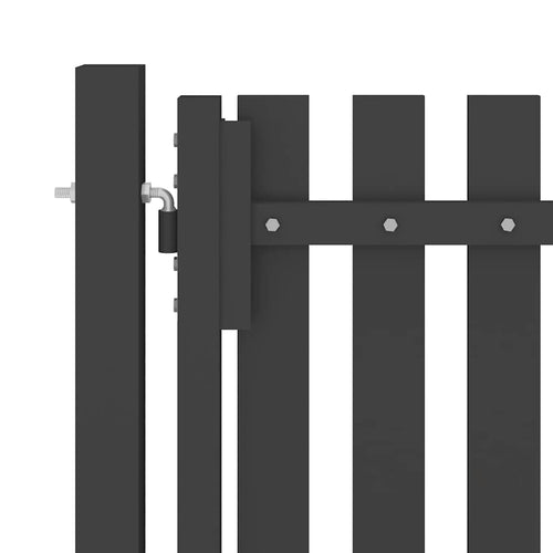 Cancello per Recinzione da Giardino in Acciaio 100x100 cm Antracite