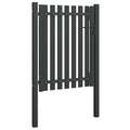 Cancello per Recinzione da Giardino in Acciaio 100x125 cm Antracite